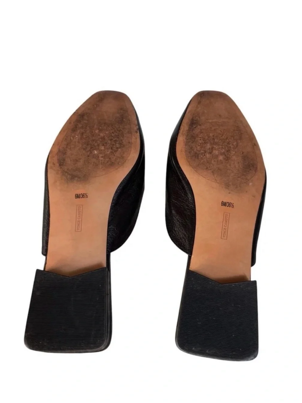 Vince Camuto Black Leather Slip-On Loafers